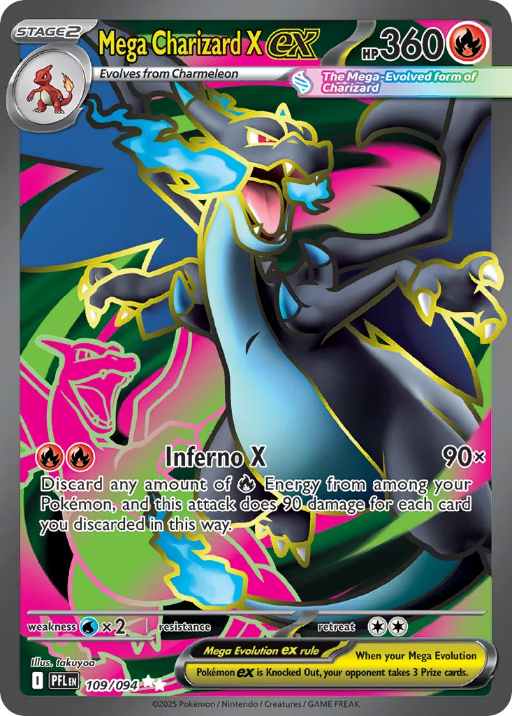 Mega Charizard X ex #109, Phantasmal Flames