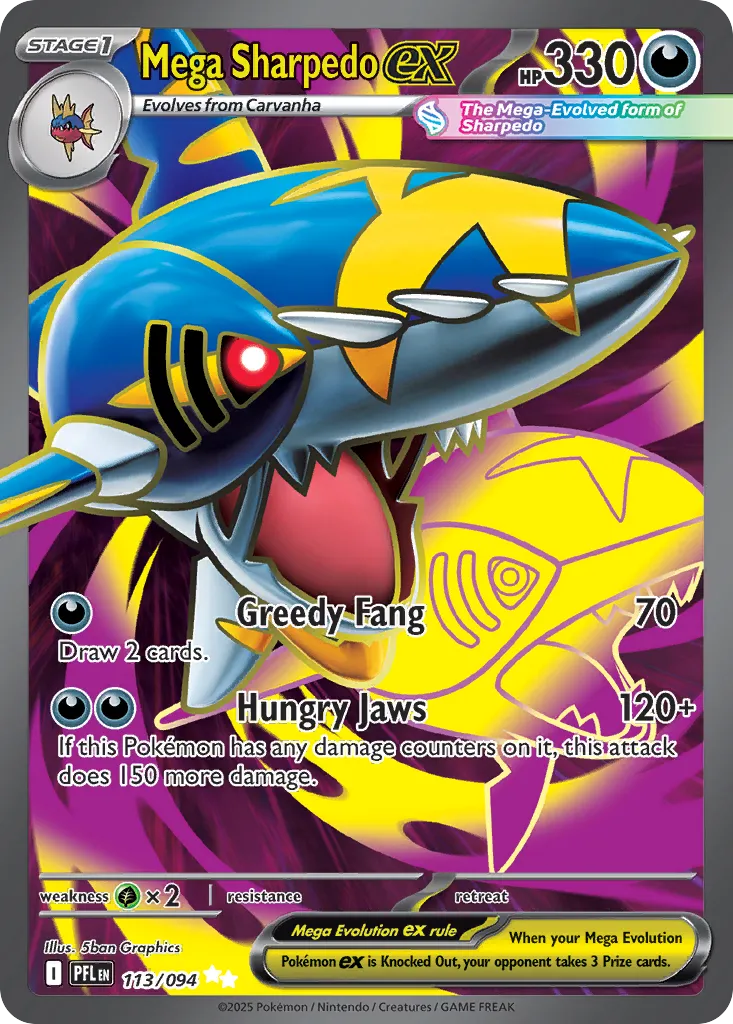 Mega Sharpedo ex #113, Phantasmal Flames
