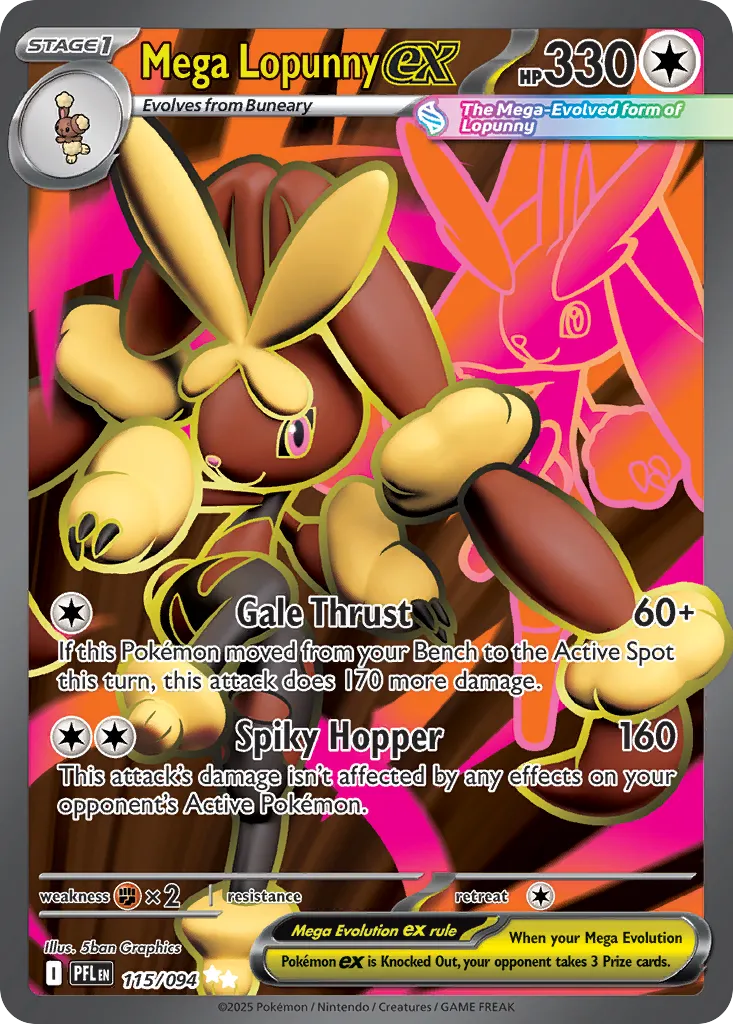 Mega Lopunny ex #115, Phantasmal Flames