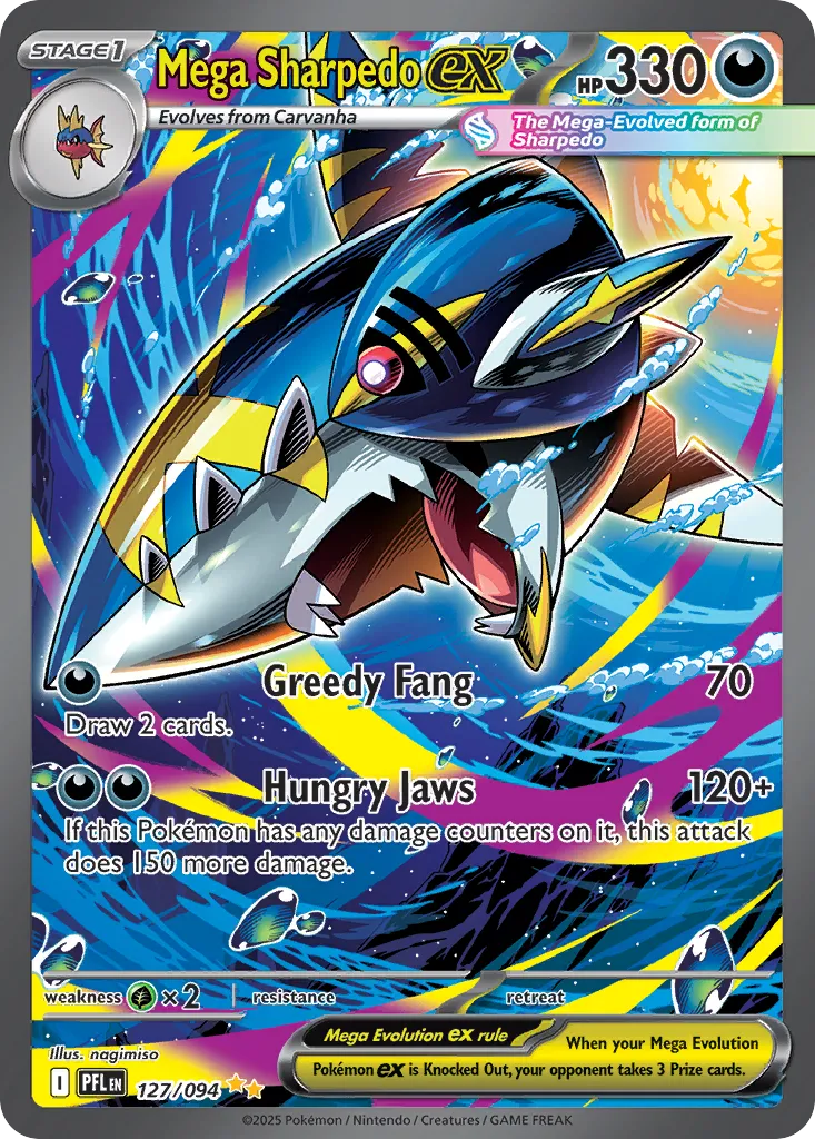 Mega Sharpedo ex #127, Phantasmal Flames
