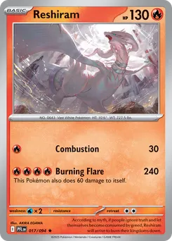 Reshiram #17, Reverse Holo