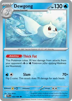 Dewgong #22, Reverse Holo