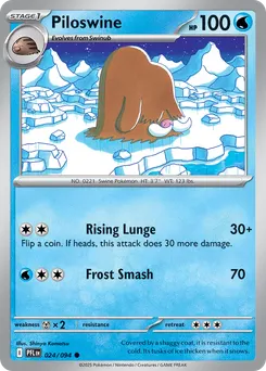 Piloswine #24, Reverse Holo