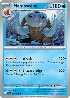 Mamoswine #25, Reverse Holo
