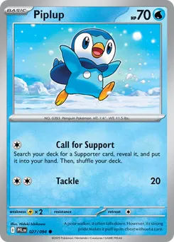 Piplup #27, Reverse Holo