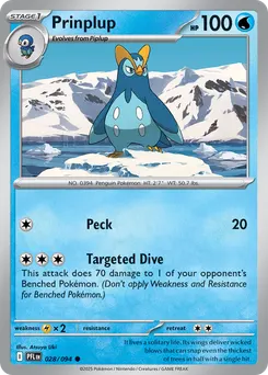 Prinplup #28, Reverse Holo