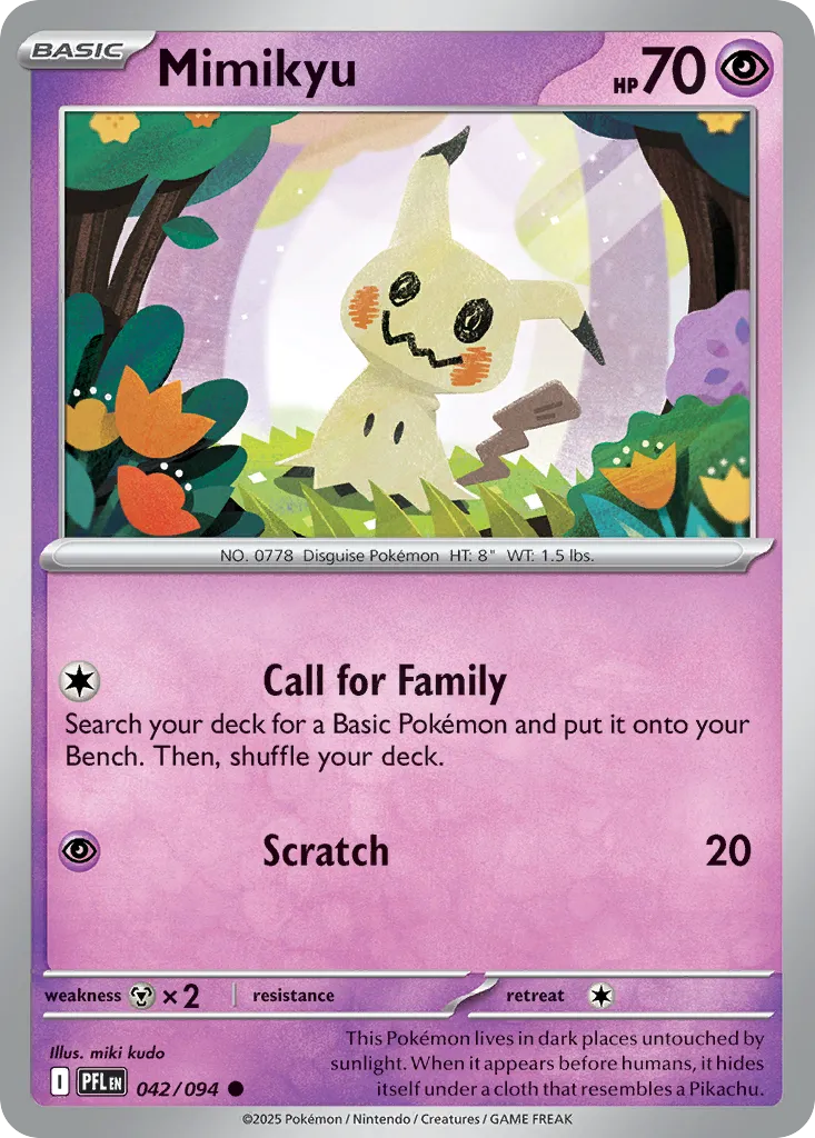 Mimikyu #42, Phantasmal Flames Reverse Holo