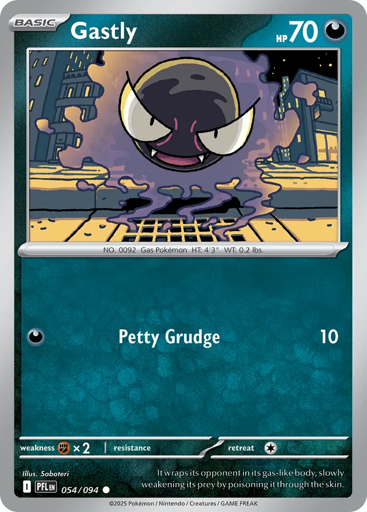 Gastly #54, Phantasmal Flames Reverse Holo