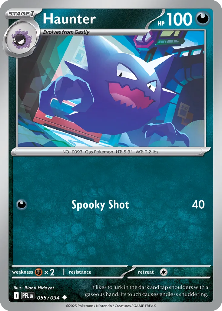 Haunter #55, Phantasmal Flames Reverse Holo