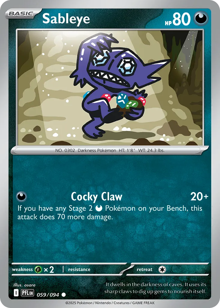 Sableye #59, Phantasmal Flames