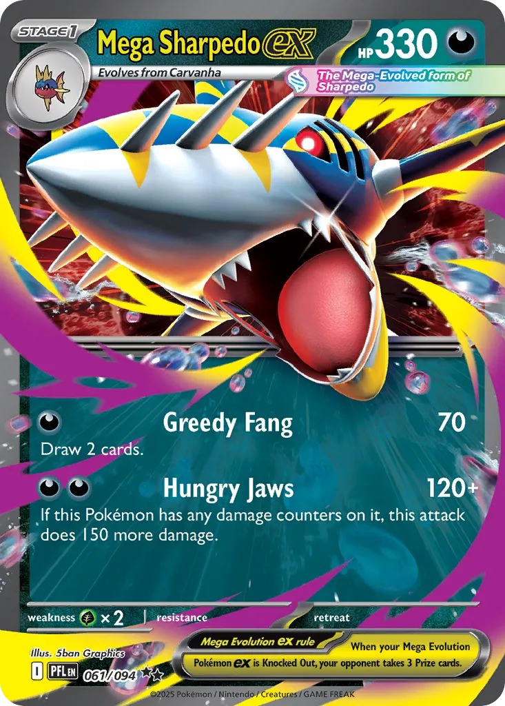 Mega Sharpedo ex #61, Phantasmal Flames