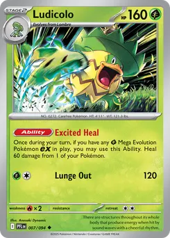 Ludicolo #7, Reverse Holo