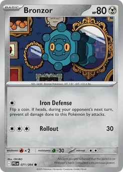Bronzor #71, Reverse Holo