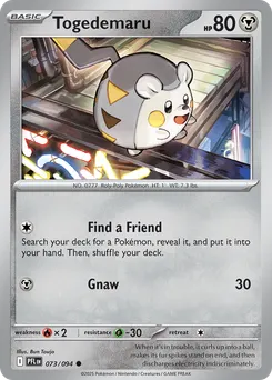 Togedemaru #73, Reverse Holo