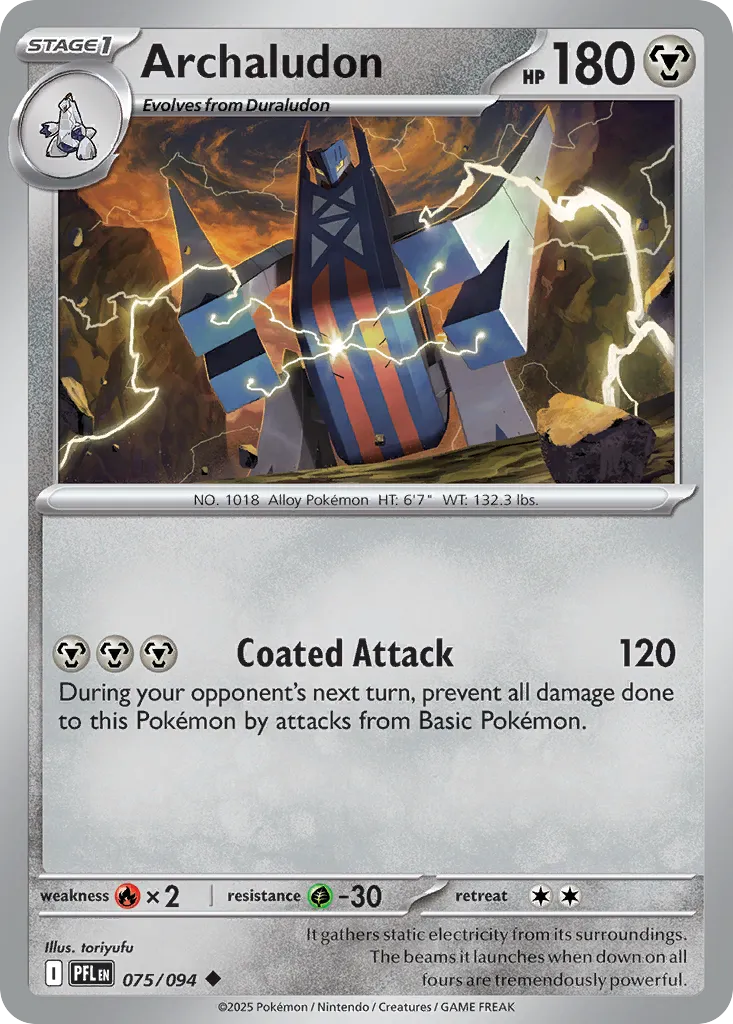 Archaludon #75, Phantasmal Flames Reverse Holo