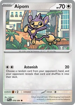 Aipom #78, Reverse Holo