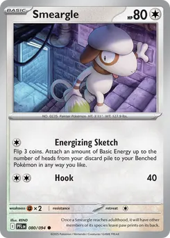 Smeargle #80, Reverse Holo