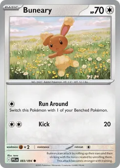 Buneary #83, Reverse Holo