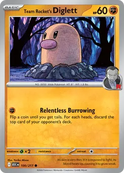 Team Rocket's Diglett #100, Standard