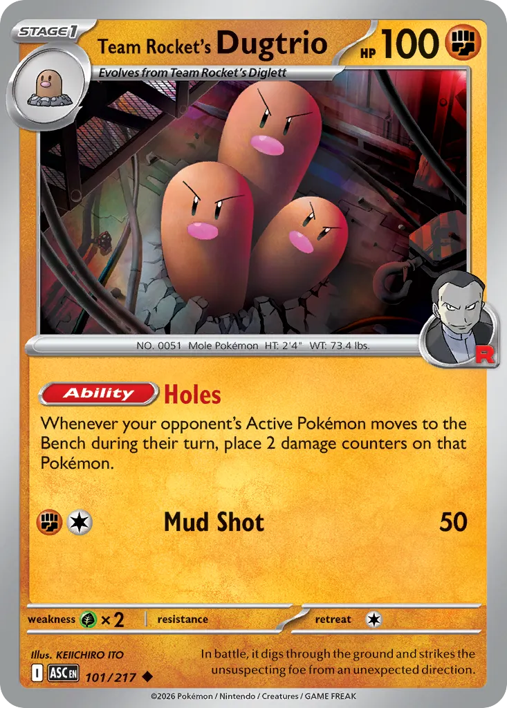 Team Rocket's Dugtrio #101, Ascended Heroes