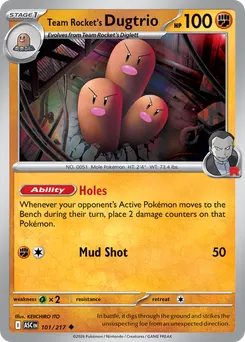 Team Rocket's Dugtrio #101, Standard