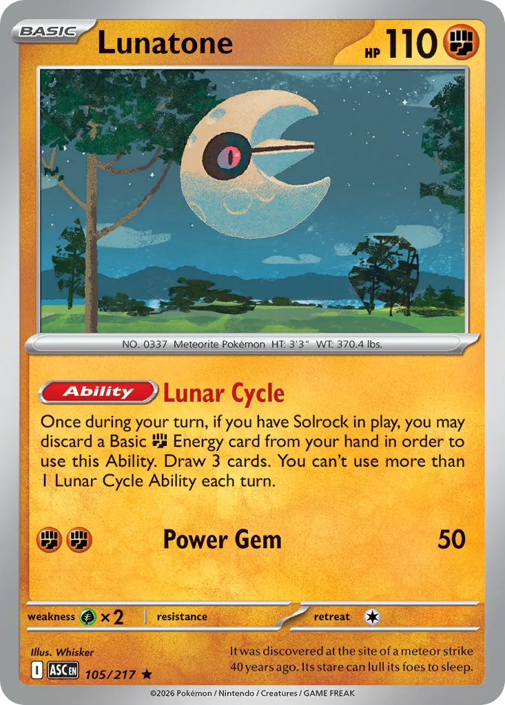 Lunatone #105, Ascended Heroes