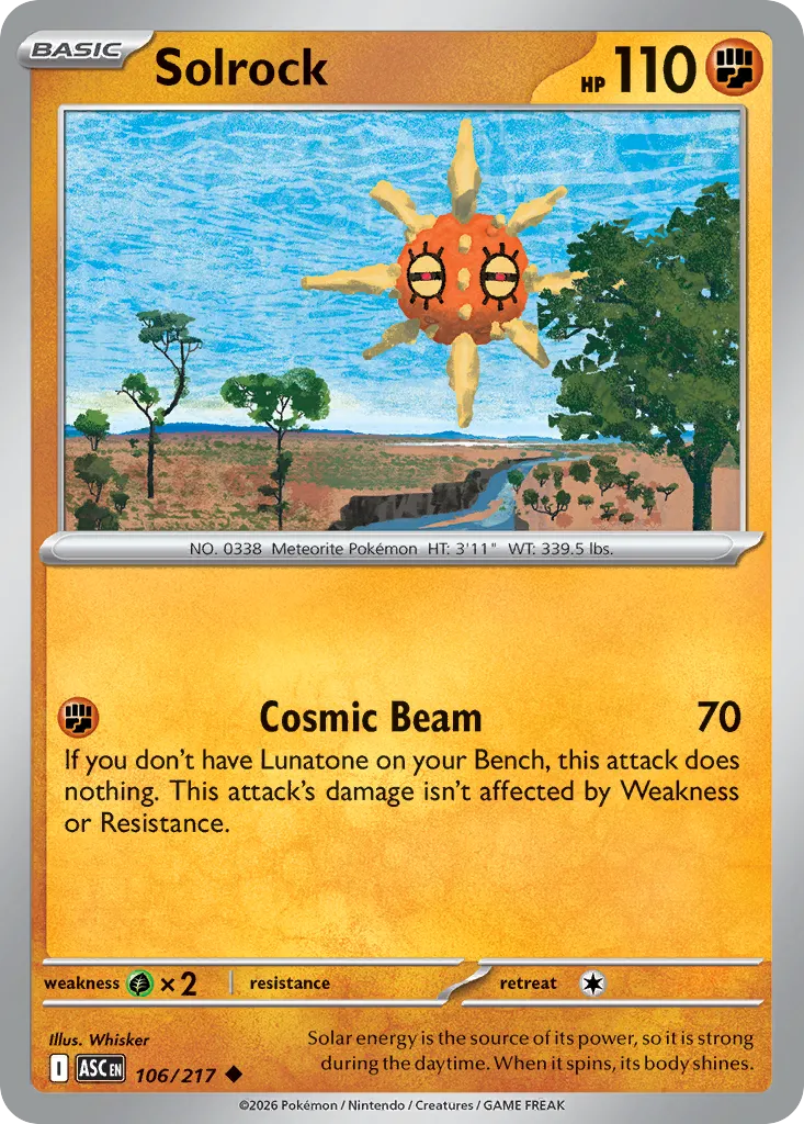 Solrock #106, Ascended Heroes Reverse Holo