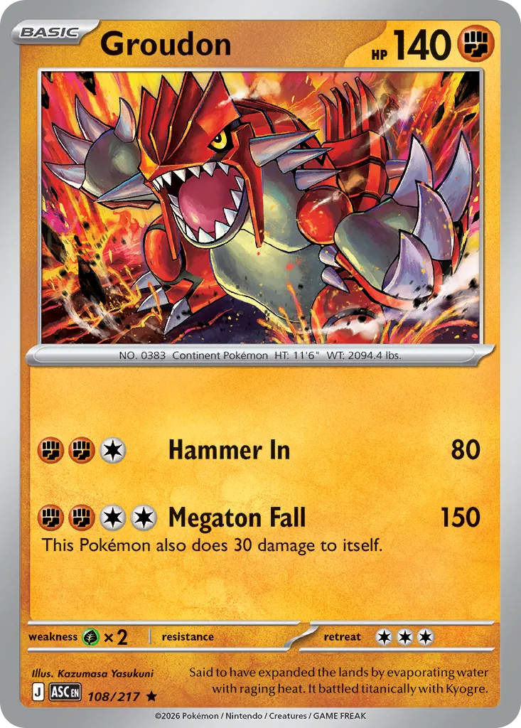 Groudon #108, Ascended Heroes