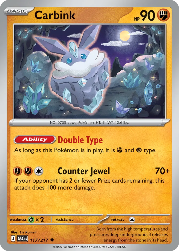 Carbink #117, Ascended Heroes Reverse Holo