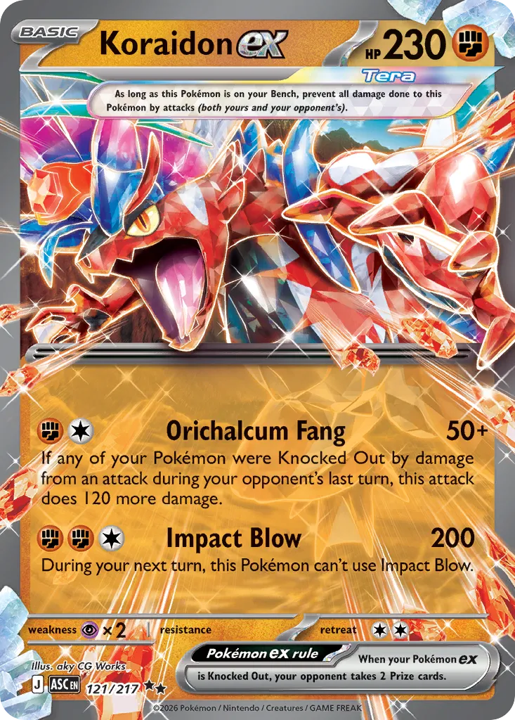 Koraidon ex #121, Ascended Heroes