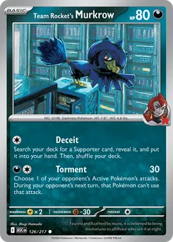 Team Rocket's Murkrow #126, Standard