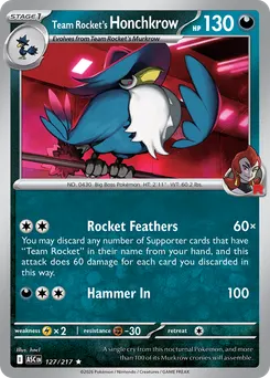 Team Rocket's Honchkrow #127, Standard