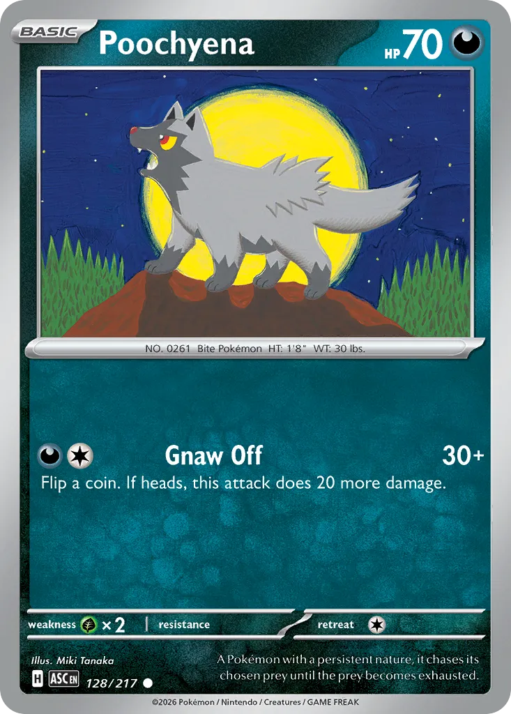 Poochyena #128, Ascended Heroes Reverse Holo