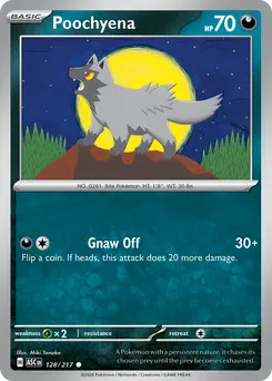 Poochyena #128, Reverse Holo