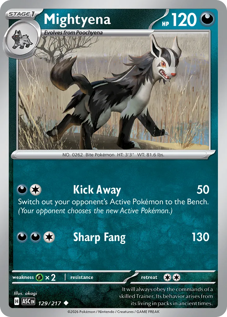 Mightyena #129, Ascended Heroes