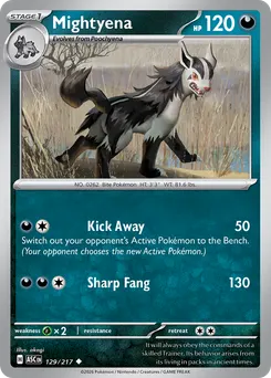 Mightyena #129, Reverse Holo