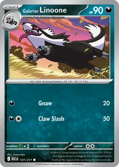 Galarian Linoone #131, Reverse Holo
