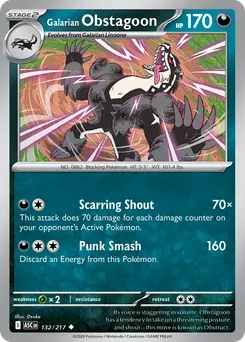 Galarian Obstagoon #132, Reverse Holo