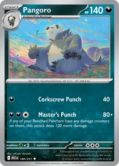 Pangoro #140, Reverse Holo