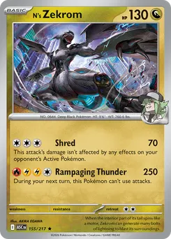 N's Zekrom #155, Reverse Holo