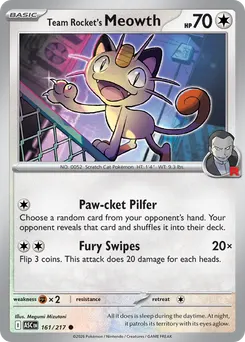 Team Rocket's Meowth #161, Standard