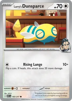 Larry's Dunsparce #163, Reverse Holo