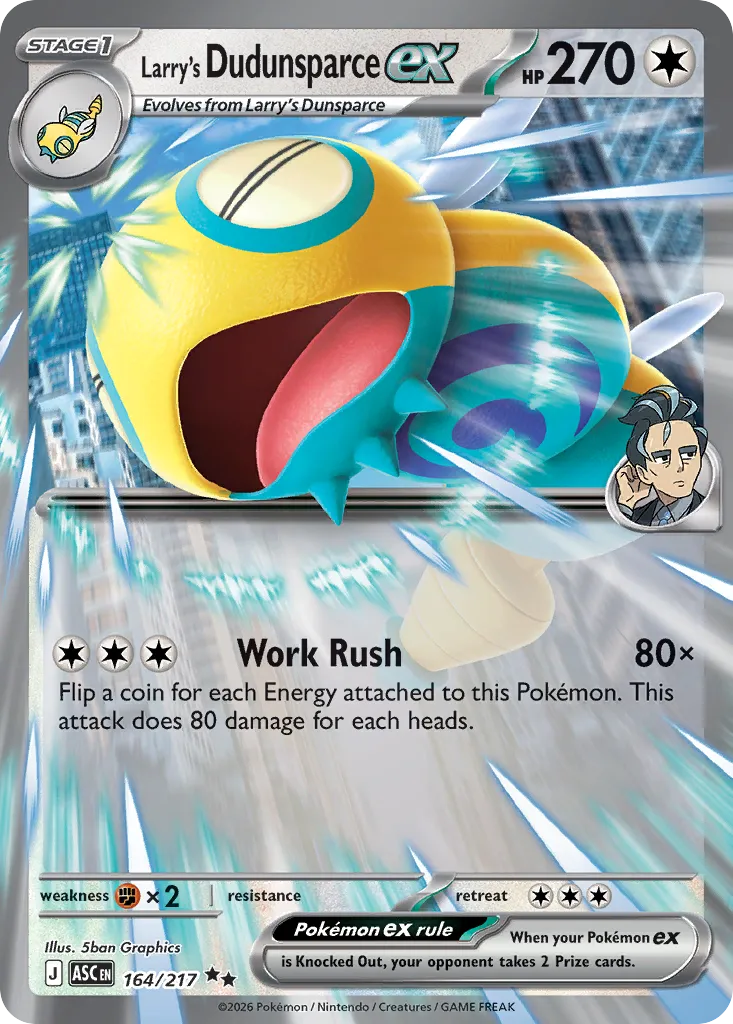Larry's Dudunsparce ex #164, Ascended Heroes