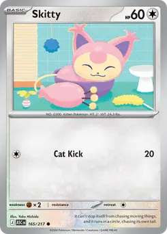 Skitty #165, Reverse Holo