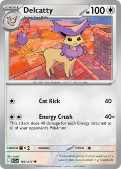 Delcatty #166, Reverse Holo