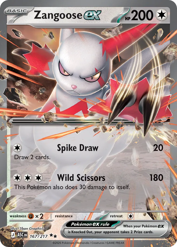 Zangoose ex #167, Ascended Heroes
