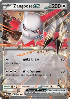 Zangoose ex #167, Standard