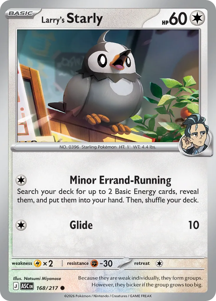 Larry's Starly #168, Ascended Heroes