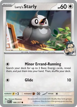 Larry's Starly #168, Reverse Holo