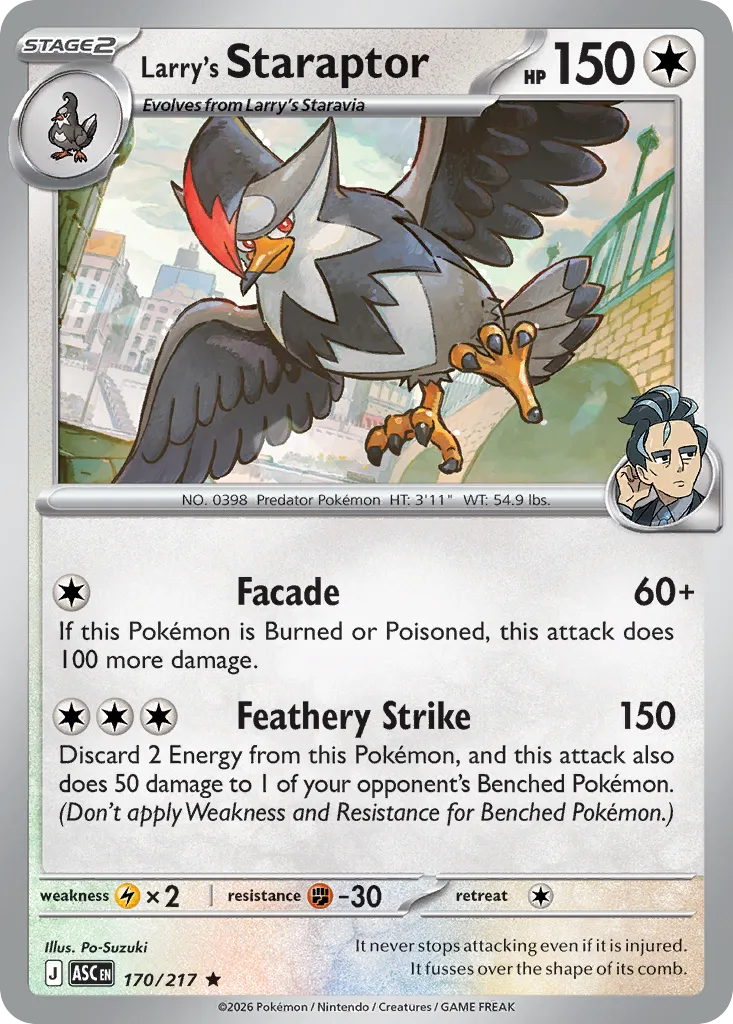 Larry's Staraptor #170, Ascended Heroes Reverse Holo